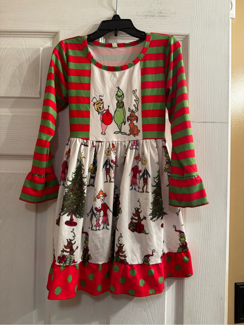 Girls boutique 4T Grinch Christmas dress
